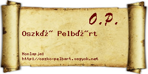 Oszkó Pelbárt névjegykártya